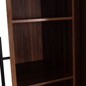 3-door wardrobe with 2 drawers Carys HM746.11 melamine in walnut/wenge color 150X55.5X160 cm.
