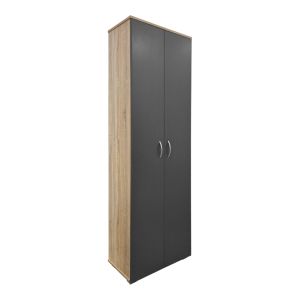 Wardrobe-shoe rack Racka sonoma-anthracite 58x34x186cm