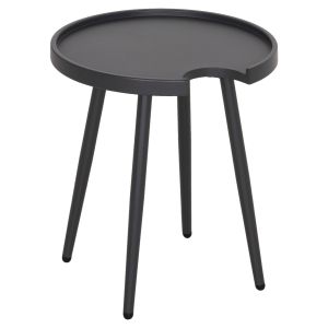 Garden round side table Teroc HM6433.01 aluminum in gray Φ47X53HСМ.