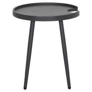 Garden round side table Teroc HM6433.01 aluminum in gray Φ47X53HСМ.