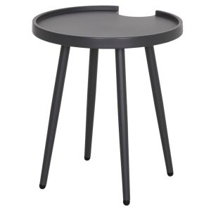 Garden round side table Teroc HM6433.01 aluminum in gray Φ47X53HСМ.