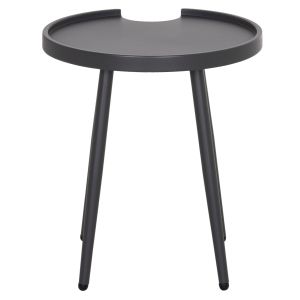Garden round side table Teroc HM6433.01 aluminum in gray Φ47X53HСМ.