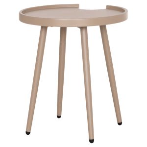 Garden round side table Teroc HM6433.03 aluminum in cappuccino Φ47X53HСМ.