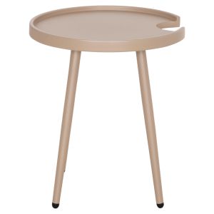 Garden round side table Teroc HM6433.03 aluminum in cappuccino Φ47X53HСМ.