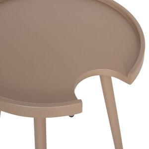 Garden round side table Teroc HM6433.03 aluminum in cappuccino Φ47X53HСМ.