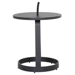 Garden side table Mino HM6433.01 aluminum and rope in gray Φ47X53ВСМ.