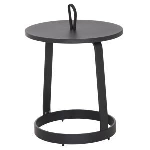 Garden side table Mino HM6433.01 aluminum and rope in gray Φ47X53ВСМ.