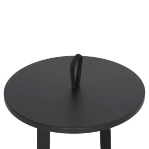 Garden side table Mino HM6433.01 aluminum and rope in gray Φ47X53ВСМ.