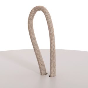 Garden side table Mino HM6433.02 aluminum white and beige with rope Φ47X53ВСМ.