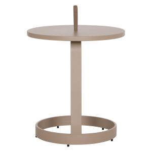 Garden side table Mino HM6433.03 aluminum and rope in cappuccino Φ47X53HСМ.