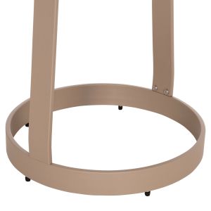 Garden side table Mino HM6433.03 aluminum and rope in cappuccino Φ47X53HСМ.
