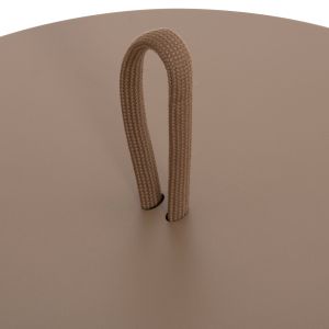 Garden side table Mino HM6433.03 aluminum and rope in cappuccino Φ47X53HСМ.