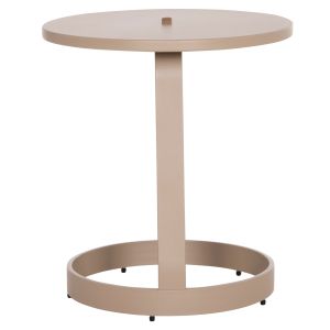 Garden side table Mino HM6433.03 aluminum and rope in cappuccino Φ47X53HСМ.
