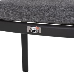 Garden set table and chairs with 6 seats Elara HM10726.01 gray aluminum extendable dining table
