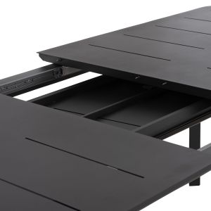 Garden set table and chairs with 6 seats Elara HM10726.01 gray aluminum extendable dining table