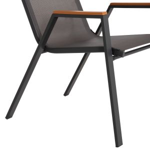Градински сет от 5 части Bruno HM10729.01 метални столове и маса 140X80 см сиви