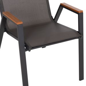 Градински сет от 5 части Bruno HM10729.01 метални столове и маса 140X80 см сиви