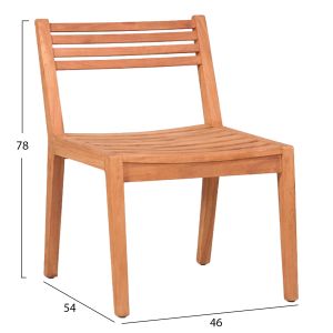 Градински стол Pavel HM6615 тиково дърво - естествен цвят 46X54X78HСМ