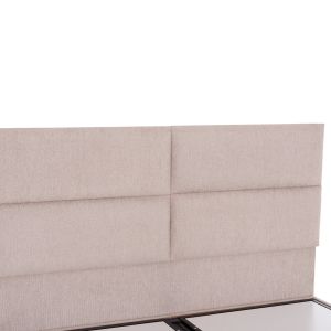 Двойно легло с място за съхранение Milo HM622.32 бежов плат--за матрак 160X200СМ