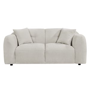 Two-seater sofa Junoa HM3334.02 ecru fabric 172X89X74WCM.