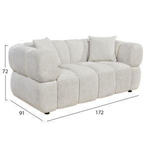 Two-seat sofa Norika HM3332.02 ecru fabric 172X91X72ВСМ.