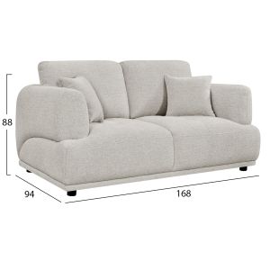 Two-seater sofa Structo HM3330.02 light beige fabric 168X94X88HCM.