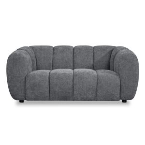Two-seater sofa, Opale, SM3320.01, gray fabric, 177X96X76WCM.