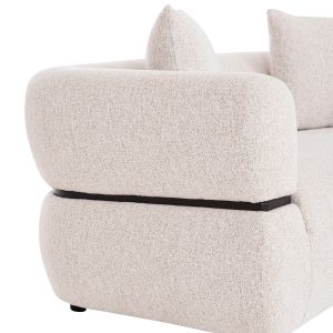 Two-seater sofa Arctis HM3328.02 light beige fabric 169X88X88 cm.