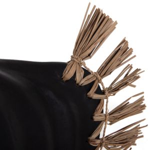 Decorative vase Jebb HM4689.01 terracotta in black and grass - 32X15X33H cm.