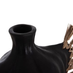 Decorative vase Jebb HM4689.01 terracotta in black and grass - 32X15X33H cm.