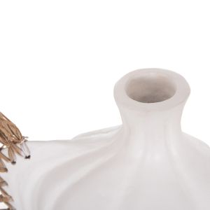 Decorative vase Jebb HM4689.02 terracotta in white and grass - 32X15X33H cm.