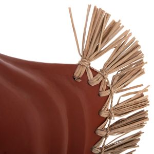 Decorative vase Jebb HM4689.08 terracotta in natural color and grass - 32X15X33ВСМ.
