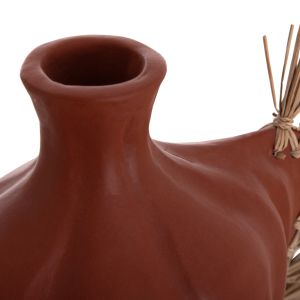 Decorative vase Jebb HM4689.08 terracotta in natural color and grass - 32X15X33ВСМ.
