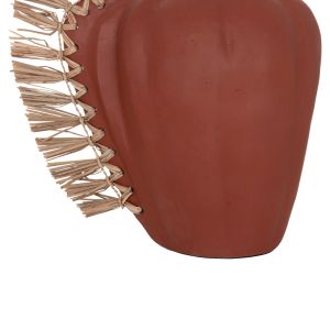 Decorative vase Jebb HM4689.08 terracotta in natural color and grass - 32X15X33ВСМ.