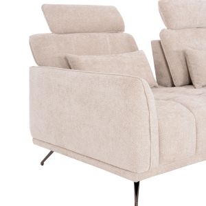 Right corner 5-seater sofa Myron SM3318.02R ecru fabric 290X110-225X110H