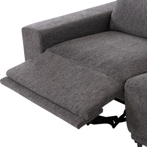 Right corner 5-seater sofa with adjustable headboard Lunaris SM3316.01R gray fabric 307X267X94V