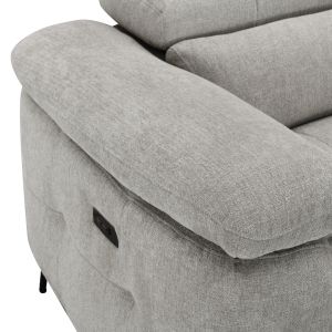 Right corner 5-seater sofa with adjustable backrest Commodus SM3315.02R beige fabric 275X231X77V