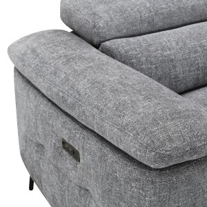 Right corner 5-seater sofa with adjustable backrests Commodus SM3315.01R gray fabric 275X104X77 cm.