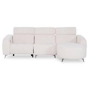 Right corner three-seater sofa with adjustable care Valente SM3317.02R beige fabric 275X160X104V