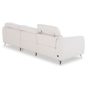 Right corner three-seater sofa with adjustable care Valente SM3317.02R beige fabric 275X160X104V