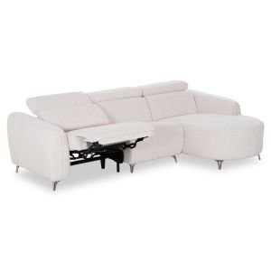 Right corner three-seater sofa with adjustable care Valente SM3317.02R beige fabric 275X160X104V