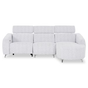 Right corner three-seater sofa with adjustable backrest Valente SM3317.01R light gray fabric 275X160X104V