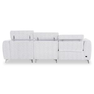 Right corner three-seater sofa with adjustable backrest Valente SM3317.01R light gray fabric 275X160X104V