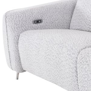 Right corner three-seater sofa with adjustable backrest Valente SM3317.01R light gray fabric 275X160X104V