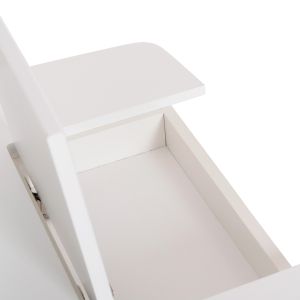 Children's table with storage space Ricki HM18339.03 MDF and birch wood in white 65X65X47 cm.