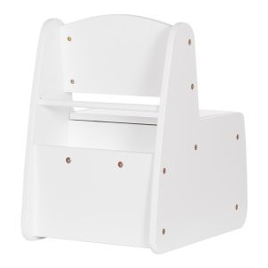 Children's chair with storage space Ricki HM18343.03 plywood/MDF in white 33X43X47 cm.