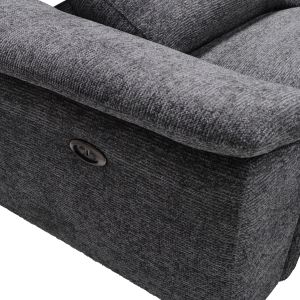 RIGHT CORNER SOFA - WITH EXTENDING HEADREST AND STORAGE SPACE RESTRO FB93339.01R GREY FABRIC 284X224X76CM.