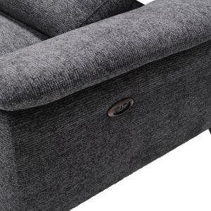 Left corner sofa - with headrests and storage space RESTRO HM3339.01L gray fabric 284X224X76ВСМ.