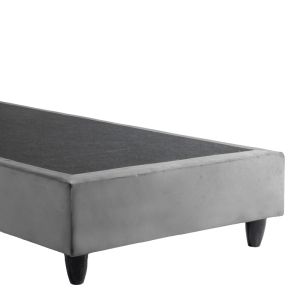 Единично легло Linteda антрацит кадифе 90x200см