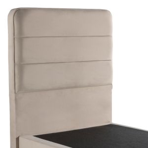 Единично легло Linteda кремаво кадифе 90x200см